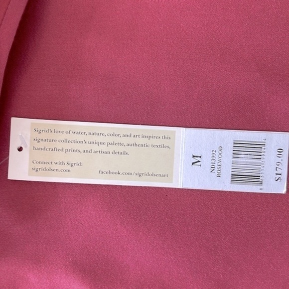 SIGRID OLSEN Signature Beaded Sequin Rosewood Viscose Sleeveless Dress Medium - Picture 11 of 15